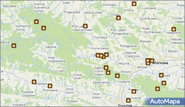 mapa Stępina, Stępina na mapie Targeo