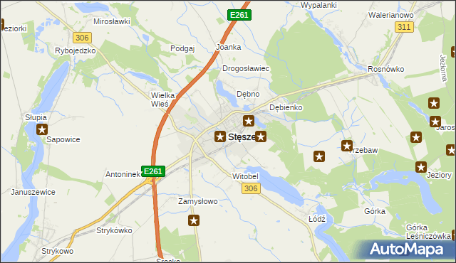 mapa Stęszew, Stęszew na mapie Targeo