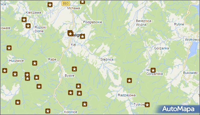 mapa Stężnica, Stężnica na mapie Targeo