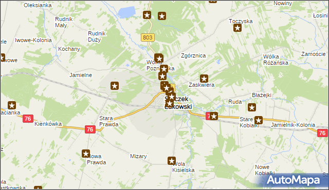 mapa Stoczek Łukowski, Stoczek Łukowski na mapie Targeo