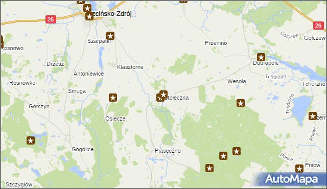 mapa Stołeczna, Stołeczna na mapie Targeo