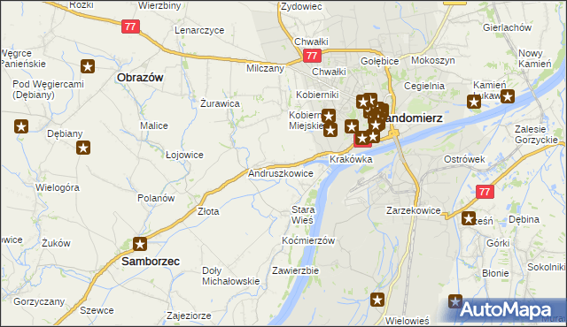 mapa Strochcice, Strochcice na mapie Targeo