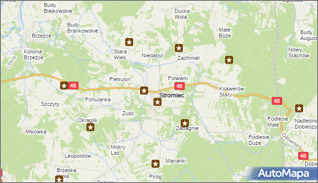 mapa Stromiec, Stromiec na mapie Targeo