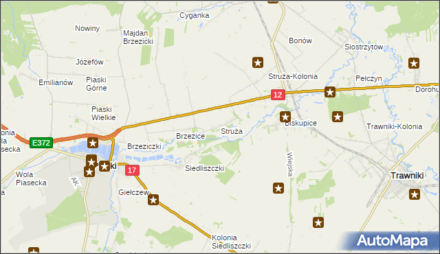mapa Struża, Struża na mapie Targeo