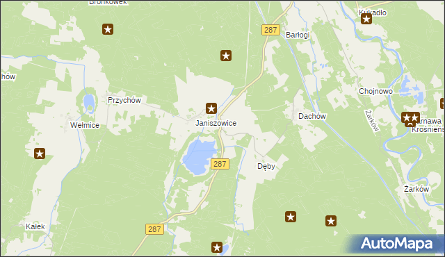 mapa Strużka gmina Bobrowice, Strużka gmina Bobrowice na mapie Targeo