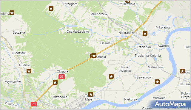 mapa Strużki, Strużki na mapie Targeo