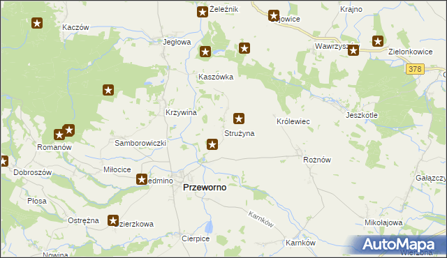 mapa Strużyna gmina Przeworno, Strużyna gmina Przeworno na mapie Targeo