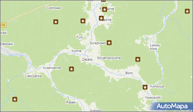 mapa Stryjenszczyzna, Stryjenszczyzna na mapie Targeo