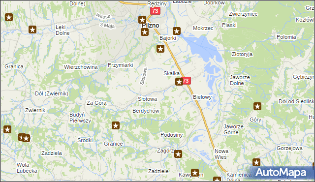 mapa Strzegocice, Strzegocice na mapie Targeo