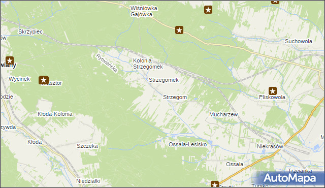mapa Strzegom gmina Rytwiany, Strzegom gmina Rytwiany na mapie Targeo