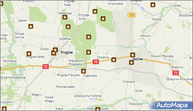 mapa Strzelna, Strzelna na mapie Targeo