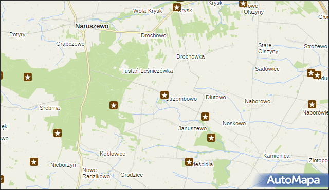 mapa Strzembowo, Strzembowo na mapie Targeo