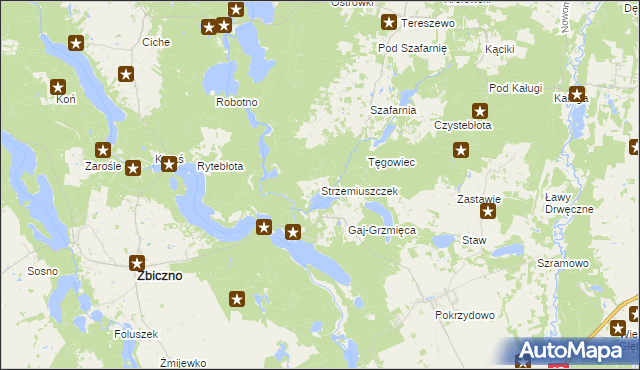 mapa Strzemiuszczek, Strzemiuszczek na mapie Targeo