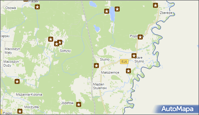 mapa Stulno, Stulno na mapie Targeo