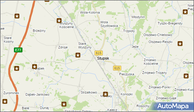mapa Stupsk, Stupsk na mapie Targeo