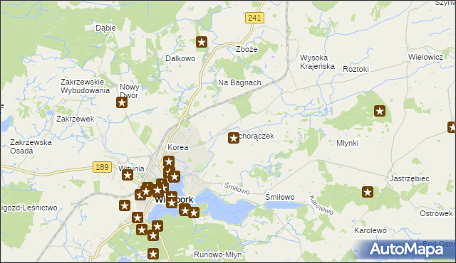 mapa Suchorączek, Suchorączek na mapie Targeo