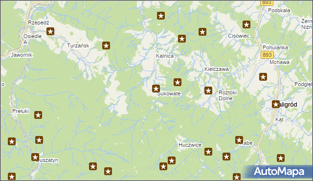 mapa Sukowate, Sukowate na mapie Targeo