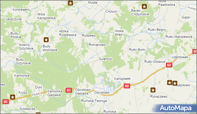 mapa Sulerzyż, Sulerzyż na mapie Targeo