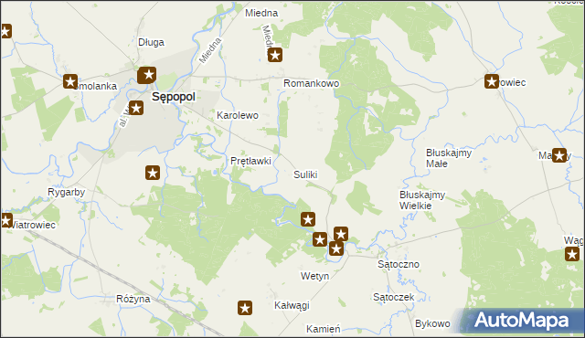 mapa Suliki, Suliki na mapie Targeo