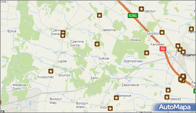 mapa Sułków gmina Góra, Sułków gmina Góra na mapie Targeo