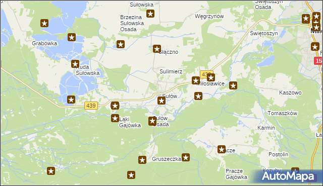 mapa Sułów gmina Milicz, Sułów gmina Milicz na mapie Targeo