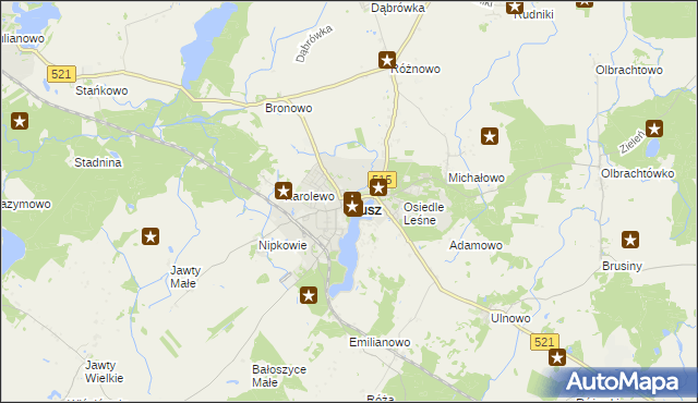 mapa Susz, Susz na mapie Targeo