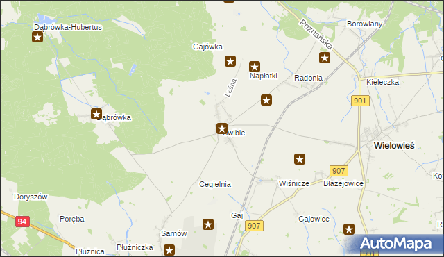 mapa Świbie, Świbie na mapie Targeo