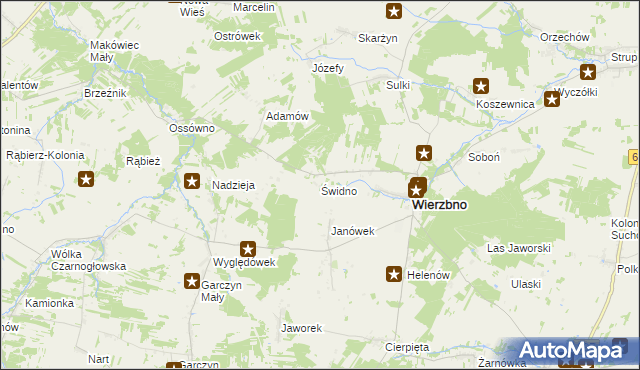mapa Świdno gmina Wierzbno, Świdno gmina Wierzbno na mapie Targeo