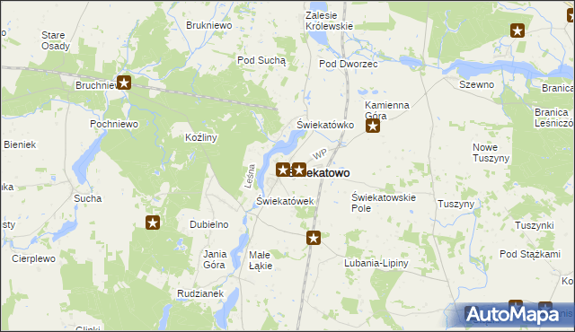 mapa Świekatowo, Świekatowo na mapie Targeo