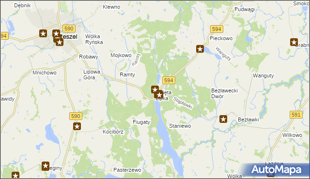 mapa Święta Lipka, Święta Lipka na mapie Targeo