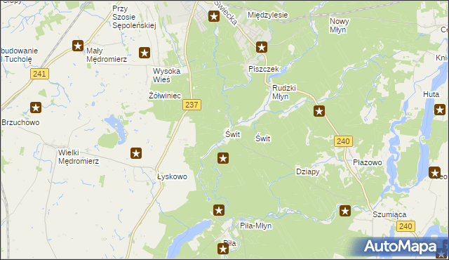 mapa Świt gmina Gostycyn, Świt gmina Gostycyn na mapie Targeo