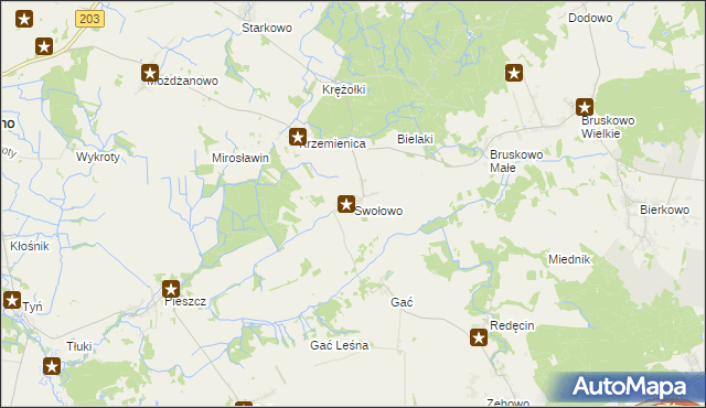 mapa Swołowo, Swołowo na mapie Targeo