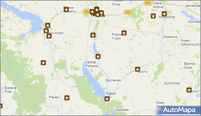 mapa Szafranki gmina Filipów, Szafranki gmina Filipów na mapie Targeo