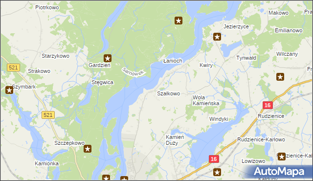 mapa Szałkowo, Szałkowo na mapie Targeo