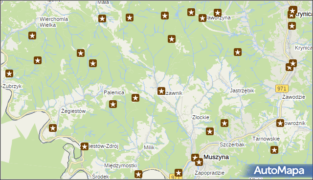 mapa Szczawnik, Szczawnik na mapie Targeo