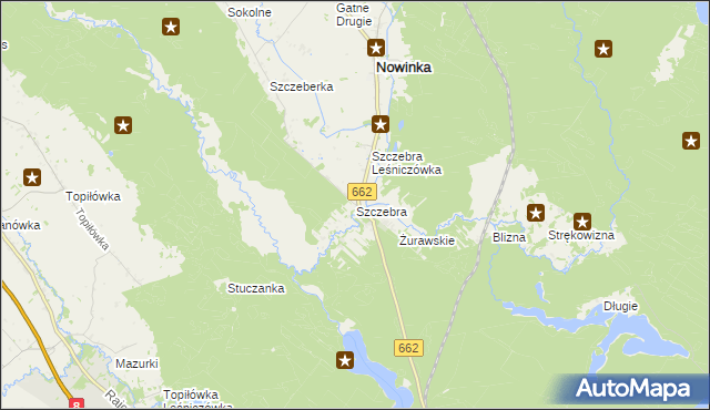 mapa Szczebra, Szczebra na mapie Targeo