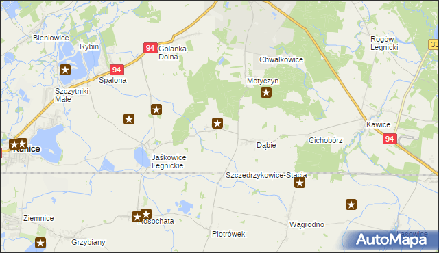 mapa Szczedrzykowice, Szczedrzykowice na mapie Targeo