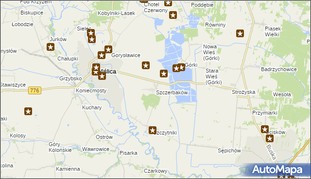 mapa Szczerbaków, Szczerbaków na mapie Targeo