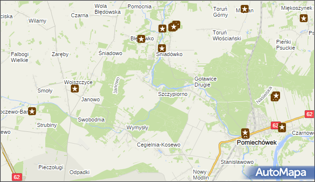 mapa Szczypiorno, Szczypiorno na mapie Targeo