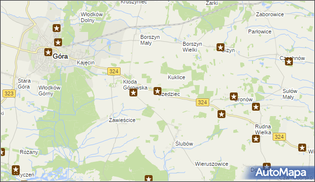 mapa Szedziec, Szedziec na mapie Targeo