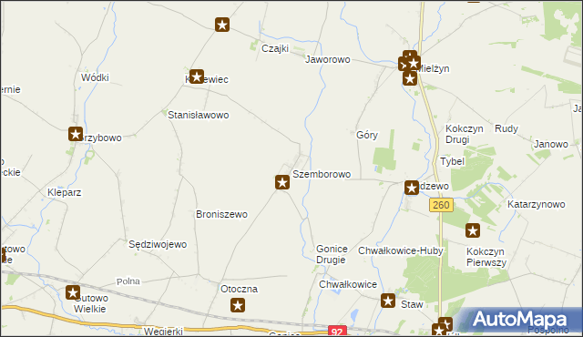 mapa Szemborowo, Szemborowo na mapie Targeo