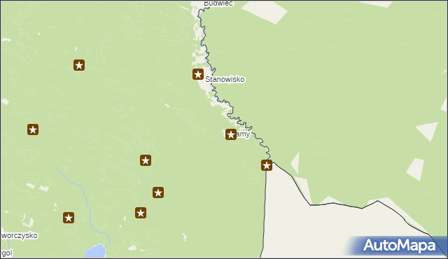 mapa Szlamy, Szlamy na mapie Targeo