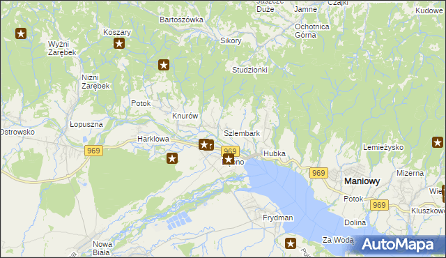 mapa Szlembark, Szlembark na mapie Targeo