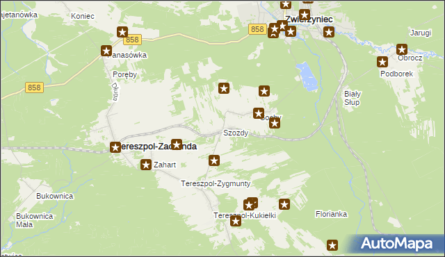 mapa Szozdy, Szozdy na mapie Targeo