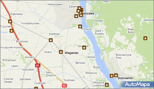 mapa Szpitalka, Szpitalka na mapie Targeo