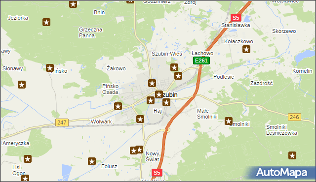 mapa Szubin, Szubin na mapie Targeo