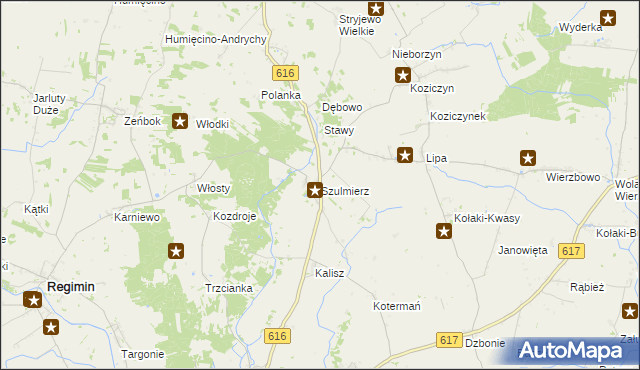 mapa Szulmierz, Szulmierz na mapie Targeo