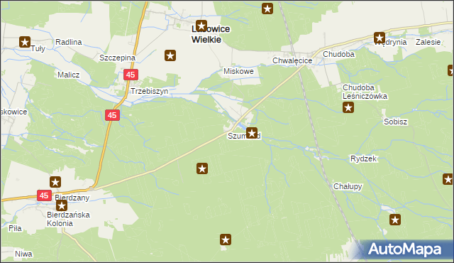 mapa Szumirad, Szumirad na mapie Targeo