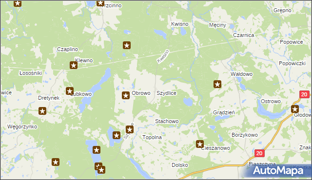 mapa Szydlice, Szydlice na mapie Targeo