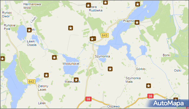 mapa Szymonka, Szymonka na mapie Targeo